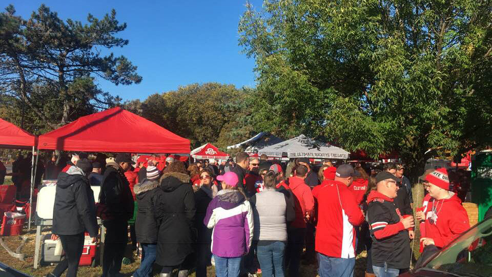 Tailgate photo of people